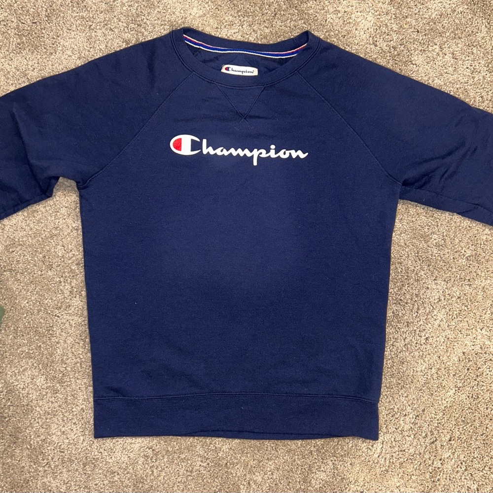 Navy champion crew neck